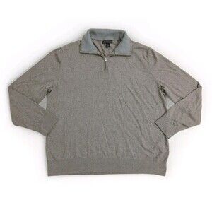 Banana Republic Men's XL 1/4 Zip Pullover Sweater Cashmere Blend Luxury Shirt